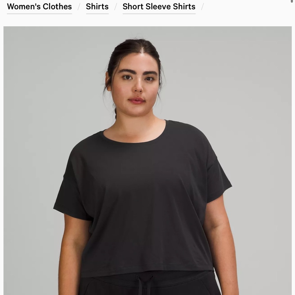 Lululemon Cates Tee, Black - size 8